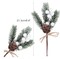 Artificial Floral Christmas Picks Flocked Pine Branches with Snowy White Berry Stems Spray of Holly Berries with Pinecones for Flower Arrangement Winter Holiday Season Décor Xmas Tree Wreath